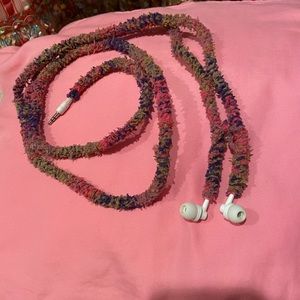 CUTE fuzzy earbuds!